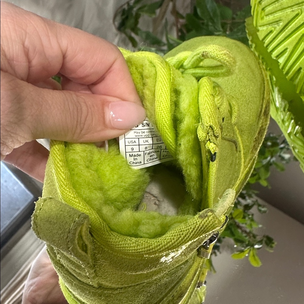 UGG Kids Vibrant Lime Boots - Picture 8 of 10